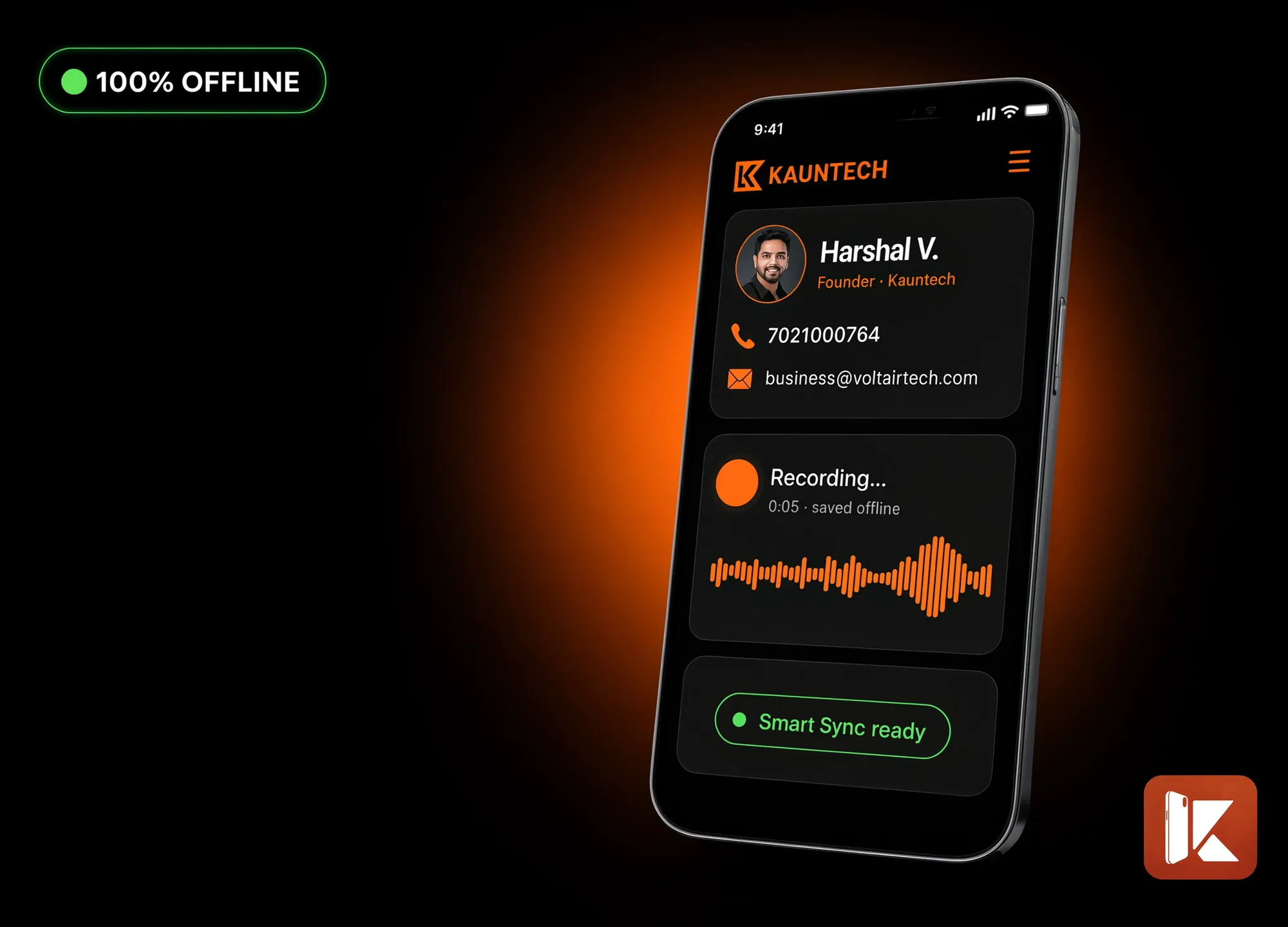 Kauntech offline capture